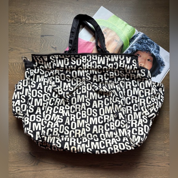 Marc By Marc Jacobs Eliza Nylon Travel Crossbody Tote Bag In Black - Picture 11 of 16